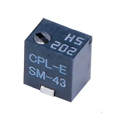 Nidec Components SM-4 5-Gang Oberfläche Trimm-Potentiometer, Einstellung von oben, 2 mΩ, 10 %, 0.25 W, J-Haken, L. 4.8