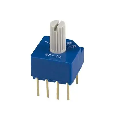 Produktfoto 1 von Nidec Components 5-Stufen SS-10 Drehschalter SP5T / 100mA Stift, 7 mm x 8mm x 16 mm
