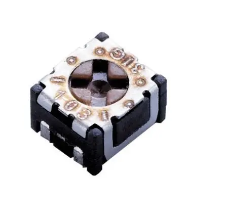 Produktfoto 1 von Nidec Components ST2 1-Gang Oberfläche Trimm-Potentiometer, Einstellung von oben, 1 mΩ, 20 %, 0.1 W, J-Haken, L. 2.8 mm