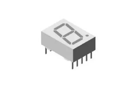 Vishay TDS.13 LED-Anzeige 7 Segmente 1 Zeichen Kathode, Rot 649nm