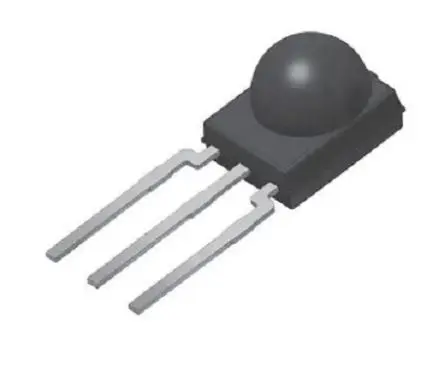 Produktfoto 1 von Vishay Infrarot-Empfänger 5.5V 2.5 V 3-Pin 38 kHz, max. Bereich 35 m Kabel 5 mA 6.96 mm 6mm