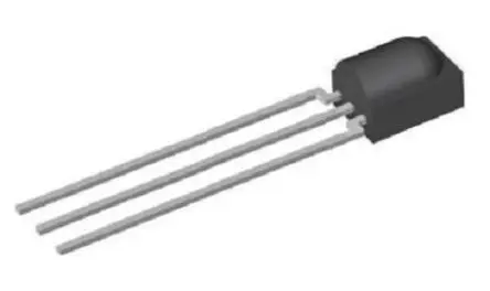 Produktfoto 1 von Vishay Infrarot-Empfänger 3.6V 2 V 3-Pin 38 kHz, max. Bereich 8 m Kabel 5 mA 6.95 mm 5mm
