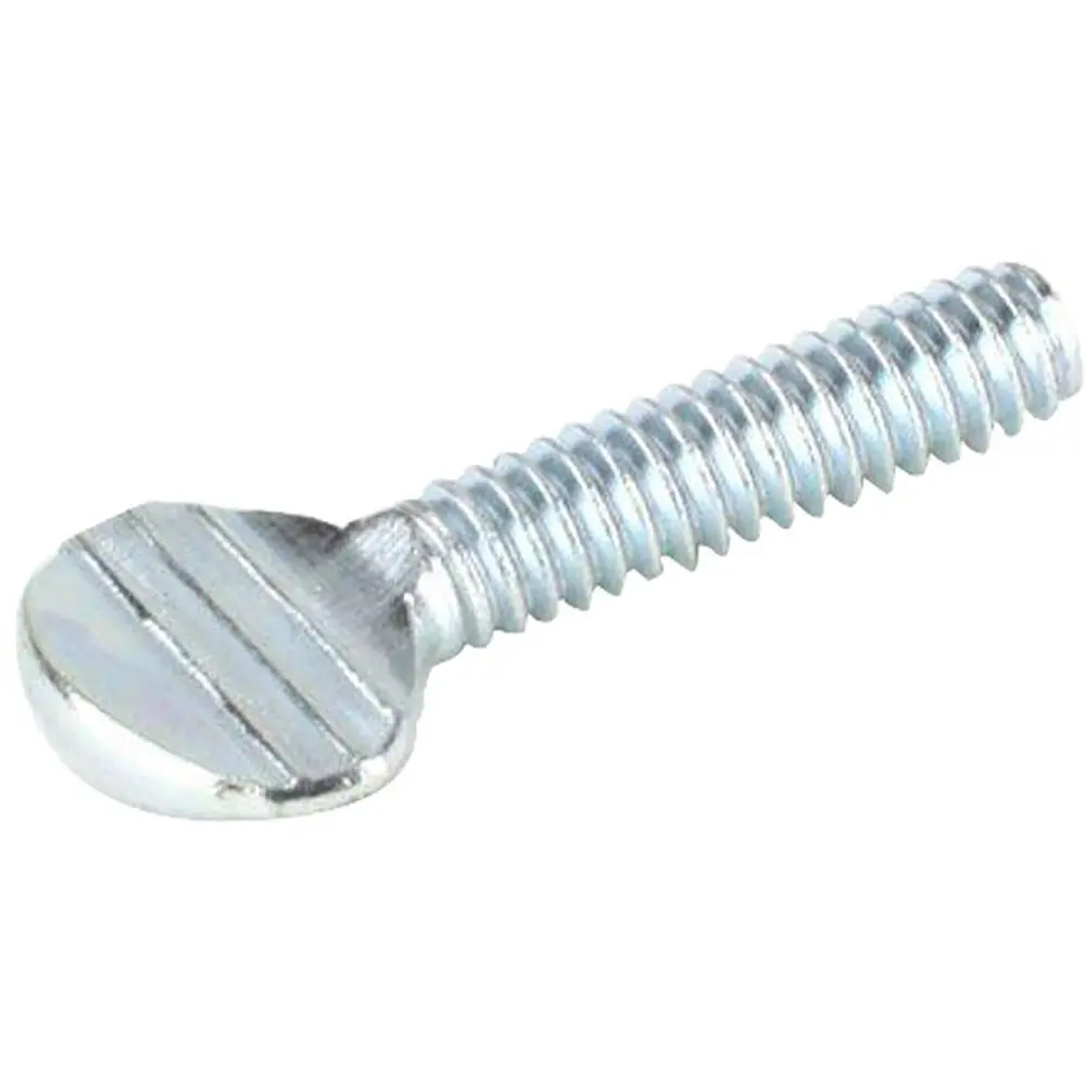 Produktfoto 1 von RS PRO Stahl Schulterlose Rändelschraube Flach x 1 in, Verzinkt