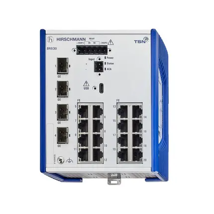 Produktfoto 1 von Hirschmann Ethernet-Switch 20-Port Managed Switch 123mm