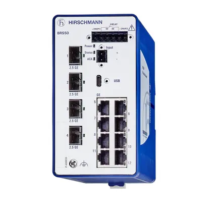 Produktfoto 1 von Hirschmann Ethernet-Switch 12-Port Managed Switch 73mm