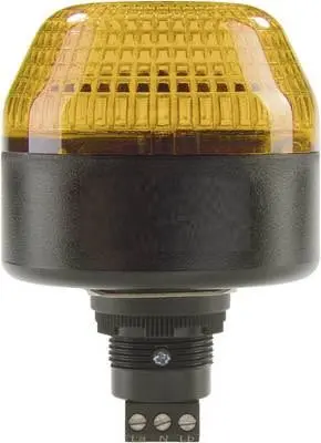 Produktfoto 1 von AUER Signal IBL LED Filament/Warnsummer, Dauer LED-Signalleuchte 240V ac Orange Panel, Ø 65 mm IP65