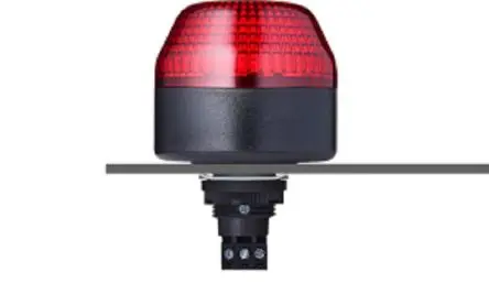 AUER Signal IBL LED Dauer, Filament/Warnsummer LED-Signalleuchte 240V ac Rot Panel, Ø 65 mm IP65