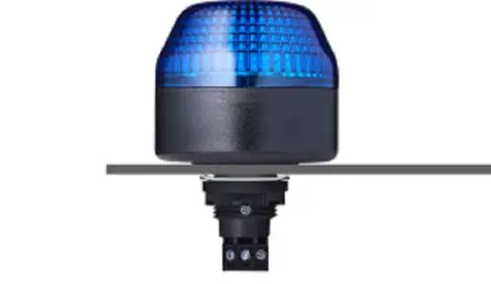 Produktfoto 1 von AUER Signal IBL LED Filament/Warnsummer, Dauer LED-Signalleuchte 240V ac Blau Panel, Ø 65 mm IP65