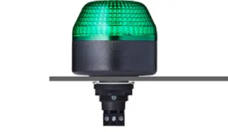 Produktfoto 1 von AUER Signal IBL LED Filament/Warnsummer, Dauer LED-Signalleuchte 240V ac Grün Panel, Ø 65 mm IP65