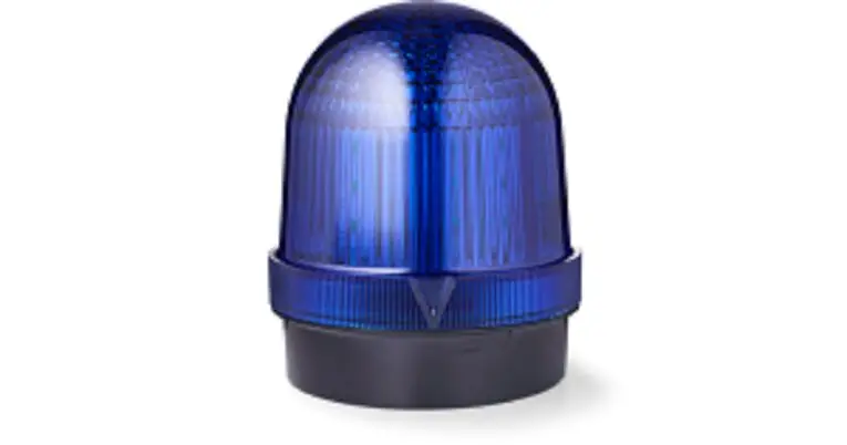Produktfoto 1 von AUER Signal TDF LED Multi-Stroboskop LED-Signalleuchte Blau, 230–240 V-AC, Ø 75mm