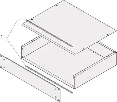 Produktfoto 1 von nVent SCHROFF EMV-Abdeckplatte Edelstahl, für MultipacPRO IP20 3 mm 447mm