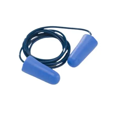 Produktfoto 1 von RS PRO Einwegartikel Gehörschutzstöpsel EN352, Polyurethan (Ohrstöpsel), Polyvinylchlorid (Seil) Blau