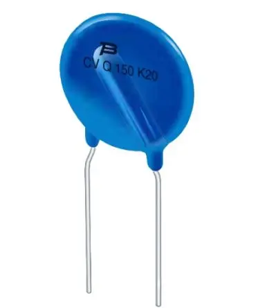 Produktfoto 1 von Bourns CVQ Scheibenvaristor, 900 pF, 240 V / 6000 A 395 V, 6000 A max., Scheibe (14 mm) Gehäuse, Ø 16.5 mm, 4.8 mm, L.