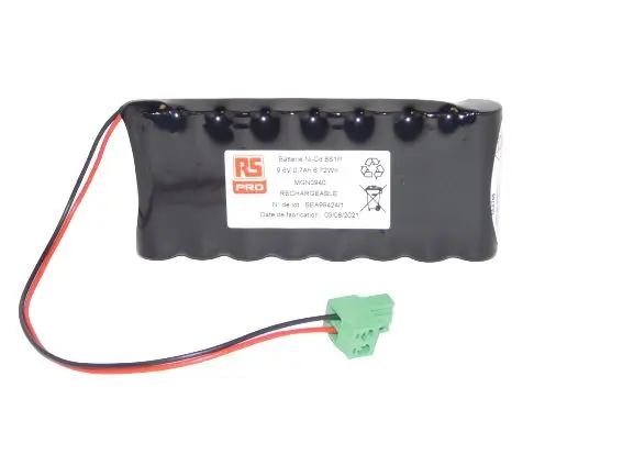 Produktfoto 1 von RS PRO RS PRO AA NiCd Akku, 9.6 V / 700 mAh