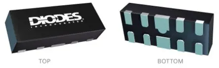 Produktfoto 1 von DiodesZetex AEC-Q101 4 TVS-Diode-Array 350 W 6 V min., 10-Pin, Oberfläche UDFN-2510-10