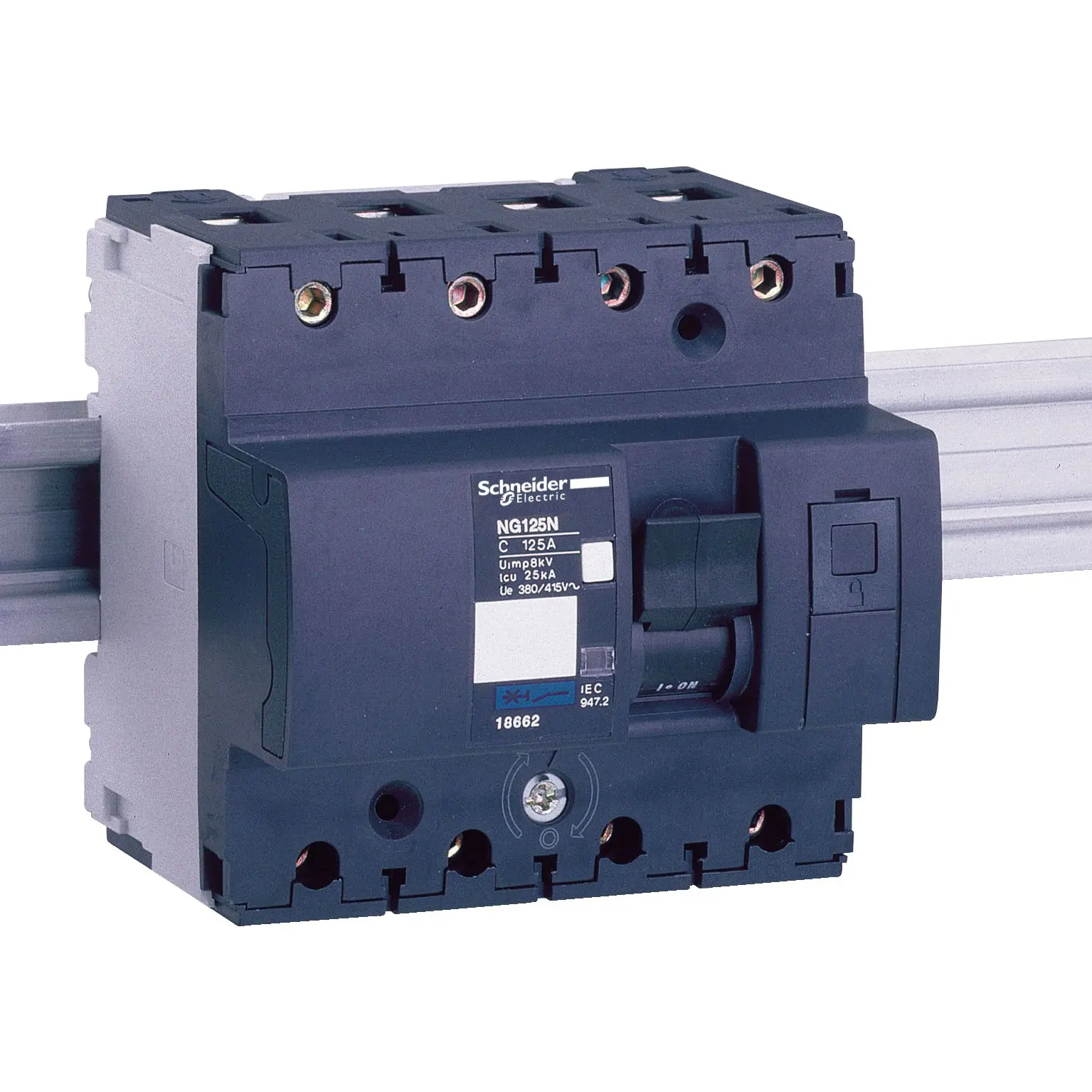 Produktfoto 1 von Schneider Electric Acti9 Miniaturüberlastschalter Typ C, Pol 4-polig 32 A 415 V ac, Abschaltvermögen 25 kA Acti9 500 V
