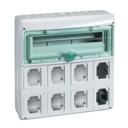 Produktfoto 1 von Schneider Electric Kaedra; Gehäuse; Polymer; Grün, Hellgrau (Gehäuse); IK09 IP65 Breite 448 mm Höhe 460 mm Länge 160 mm