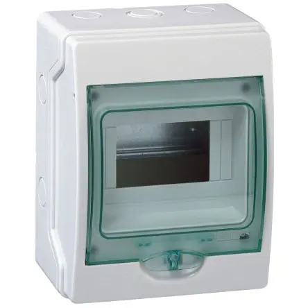 Produktfoto 1 von Schneider Electric Kaedra; Gehäuse; Polymer; Hellgrau (Gehäuse), Grün; IK09 IP65 Breite 159 mm Höhe 200 mm Länge 112 mm