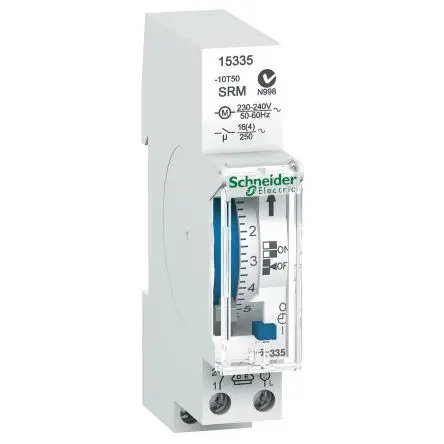Produktfoto 1 von Schneider Electric Analog Acti9 Zeitschaltuhr 230V ac, Stunden, 1-Kanal, Schraube
