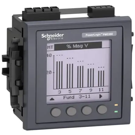 Produktfoto 1 von Schneider Electric PM5000 Energiemessgerät LCD-Hintergrundbeleuchtung 96 mm x 96 mm Elektromechanisch / 1, 3-phasig 4
