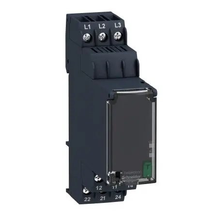 Produktfoto 1 von Schneider Electric Harmony Control Überwachungsrelais 3-phasig, 2-poliger Umschalter DIN-Hutschiene