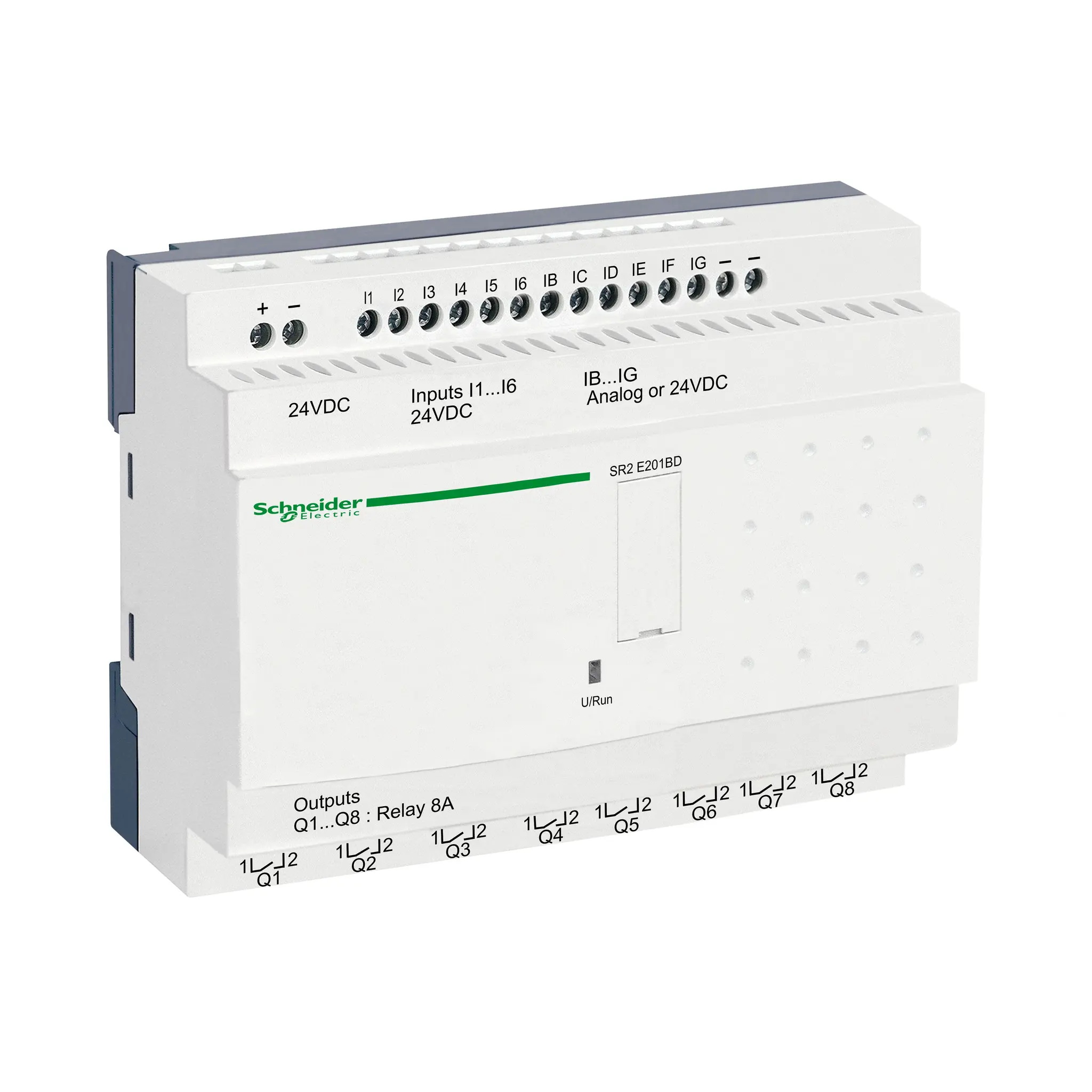 Produktfoto 1 von Schneider Electric Zelio Logic Logikmodul, 12 Eing. Relais Ausg.Typ Analog, Diskret Eing.Typ