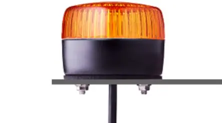 Produktfoto 1 von AUER Signal PFL LED Multi-Stroboskop LED-Signalleuchte 24V ac/dc Gelb Basis, Ø 75 mm x 55 mm IP69, IP67