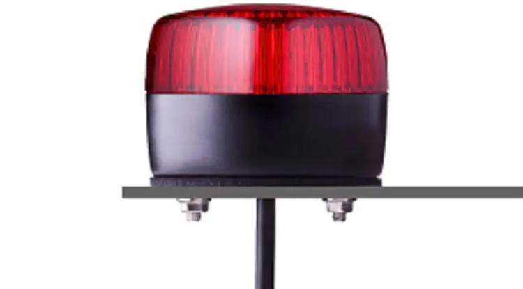 Produktfoto 1 von AUER Signal PFL LED Multi-Stroboskop LED-Signalleuchte Rot, 24 V AC/DC, Ø 75mm