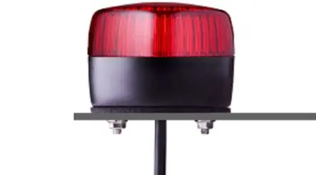 Produktfoto 1 von AUER Signal PFL LED Multi-Stroboskop LED-Signalleuchte 24V ac/dc Rot Basis, Ø 75 mm x 55 mm IP69, IP67