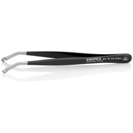 Produktfoto 1 von Knipex Edelstahl Pinzette, 120mm, Spitze Abgewinkelt Antimagnetisch 1-teilig ESD-Sicherheit