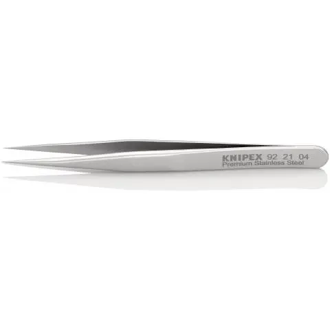 Produktfoto 1 von Knipex 92 21 04 Edelstahl Pinzette, 90 mm Gerade, Spitze Glatt Antimagnetisch 1-teilig