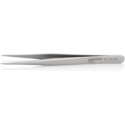 Produktfoto 1 von Knipex 92 23 05 Titan Pinzette, 120 mm Gerade, Spitze Glatt Antimagnetisch 1-teilig