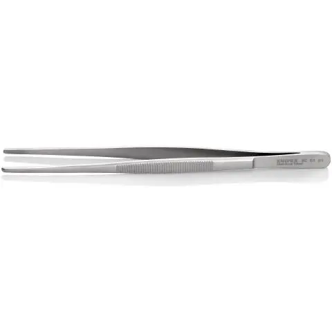 Produktfoto 1 von Knipex 92 61 01 Edelstahl Pinzette, 200 mm Gerade, Spitze Geriffelt Antimagnetisch 1-teilig