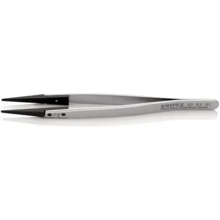 Produktfoto 1 von Knipex Edelstahl Pinzette, 130mm, Spitze Gerade Antimagnetisch 2-teilig ESD-Sicherheit