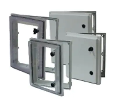 Produktfoto 1 von Fibox PW Sichtfenster 450 mm x 400mm x 90 mm, Polycarbonat, IP66, Grau