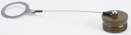 Produktfoto 1 von Amphenol India III Buchse Rundsteckverbinder-Schutzkappe aus Aluminiumlegierung (Abdeckung), Kabel aus Edelstahl, Ring