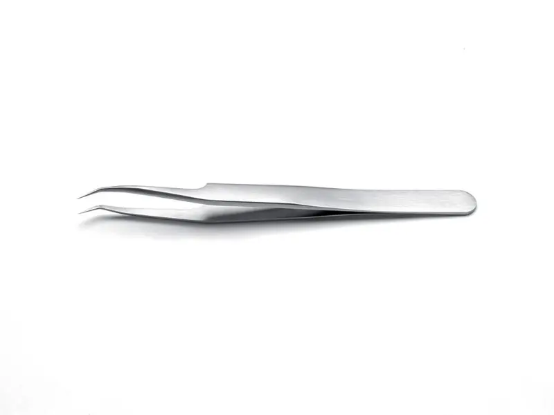 Produktfoto 1 von ideal-tek 5C.SA.0 Edelstahl Pinzette, 115 mm, Spitze Geknickt, Extrafein Antimagnetisch