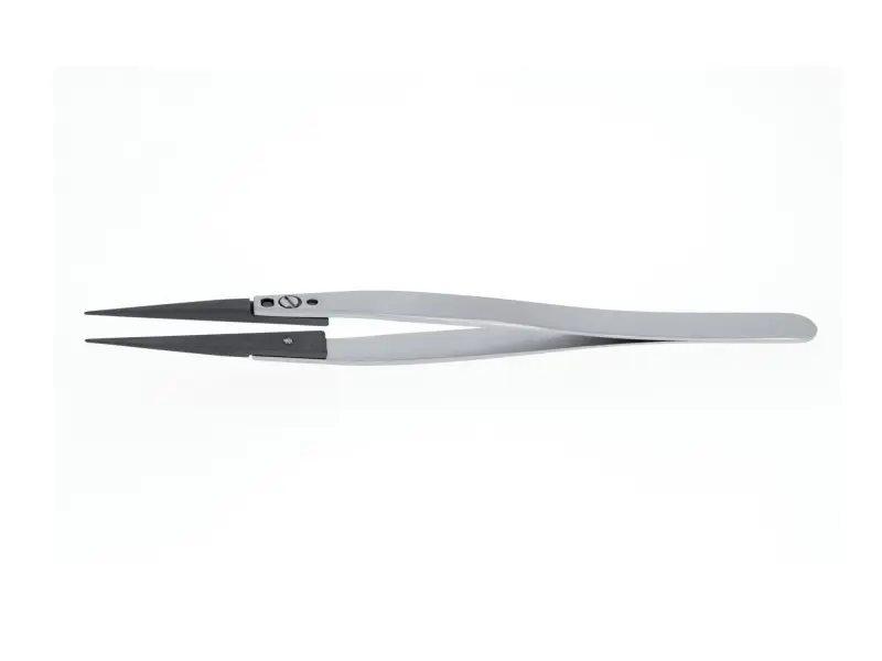 Produktfoto 1 von ideal-tek 71ZJ.SA.0 Edelstahl Pinzette, 135 mm, Spitze Fein, Gerade Antimagnetisch