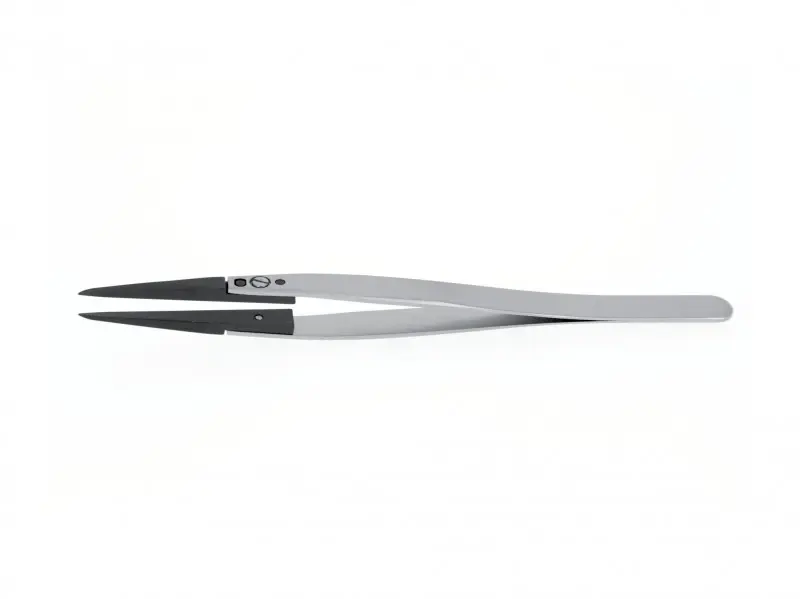 Produktfoto 1 von ideal-tek 72ZJ.SA.0 Edelstahl Pinzette, 135 mm, Spitze Fein, Gerade Antimagnetisch