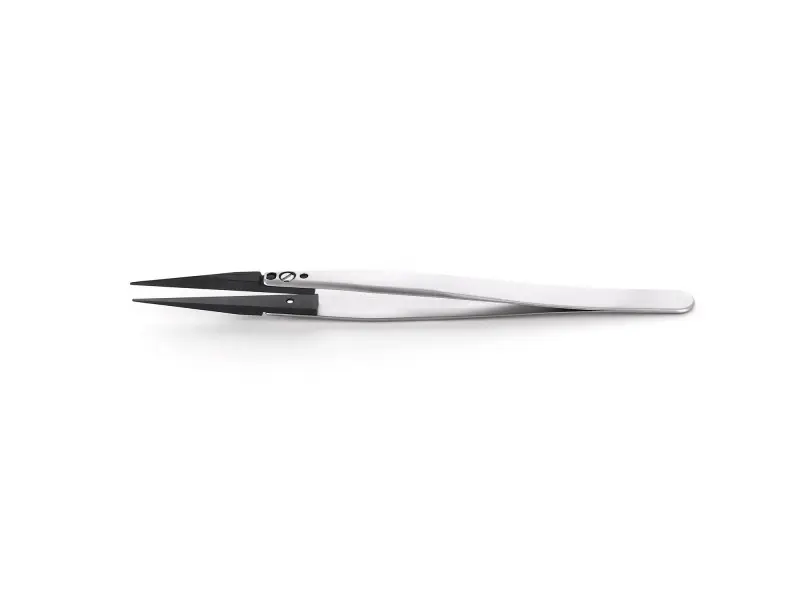 Produktfoto 1 von ideal-tek 73ZJ.SA.0 Edelstahl Pinzette, 140 mm, Spitze Fein, Gerade Antimagnetisch