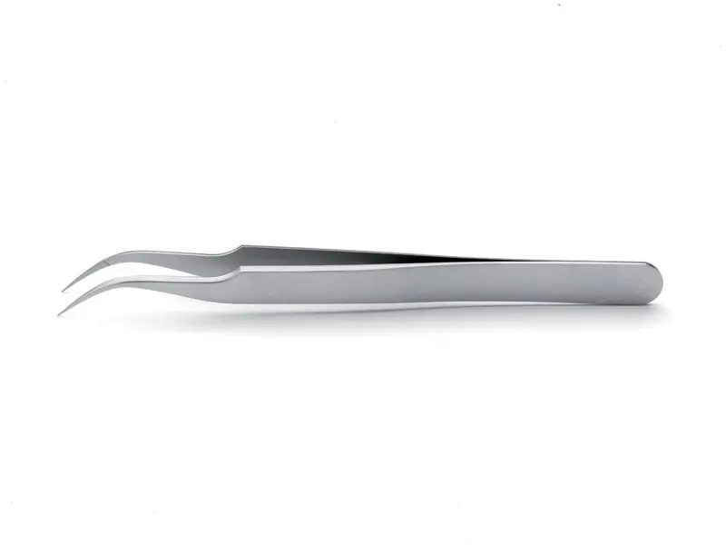 Produktfoto 1 von ideal-tek 7B.SA.0 Edelstahl Pinzette, 118 mm, Spitze Gebogen, fein Antimagnetisch