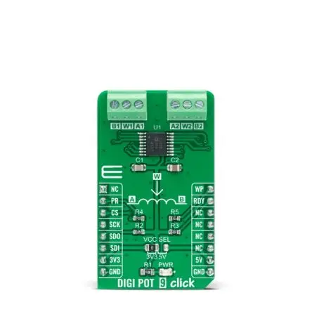 MikroElektronika Digitally Controlled Potentiometer Entwicklungswerkzeug für Motoren und Robotik, Digi Pot 9 Click, für