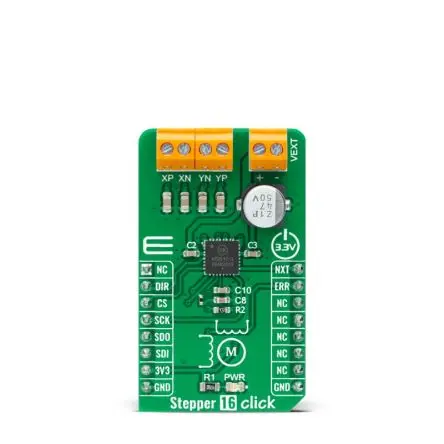 Produktfoto 1 von MikroElektronika NCV70517 Entwicklungswerkzeug für Motoren und Robotik, Stepper 16 Click Schrittmotortreiber, für