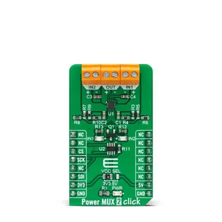 Produktfoto 1 von MikroElektronika TPS2120 Entwicklungsbausatz Spannungsregler, Power MUX 2 Click Stromverteilungsschalter, für