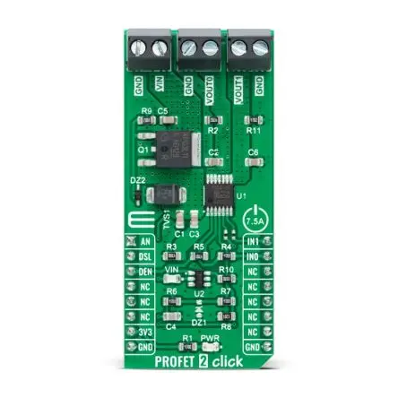 Produktfoto 1 von MikroElektronika BTS70082EPAXUMA1 Entwicklungsbausatz Spannungsregler, PROFET 2 Click Abgesicherter Schalter, für