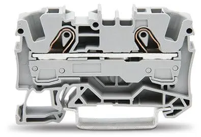 Produktfoto 1 von WAGO Anschlussklemmenblock für Durchkontaktierung 1 Grau, 6mm², 800V Zugfederklemme IECEx/ATEX