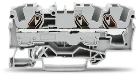 Produktfoto 1 von WAGO Anschlussklemmenblock für Durchkontaktierung 1 Grau, 6mm², 800V Zugfederklemme IECEx/ATEX