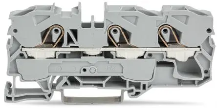 Produktfoto 1 von WAGO Anschlussklemmenblock für Durchkontaktierung 1 Grau, 10mm², 600V Zugfederklemme ATEX, IECEx