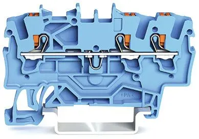 Produktfoto 1 von WAGO Anschlussklemmenblock für Durchkontaktierung 1 Blau, 1.5mm², 800V Zugfederklemme IECEx, ATEX