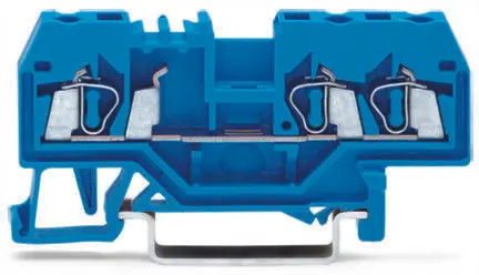 Produktfoto 1 von WAGO 280 Anschlussklemmenblock für Durchkontaktierung 1 Blau, 2.5mm², 800V Zugfederklemme ATEX, IECEx